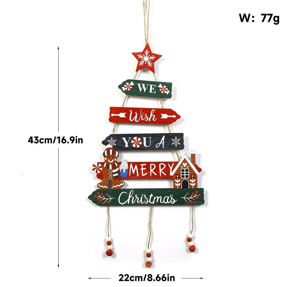 Wooden Christmas Tree Hanging Pendant – Laser Cut Ornament Christmas Ornament SWANS Cookie