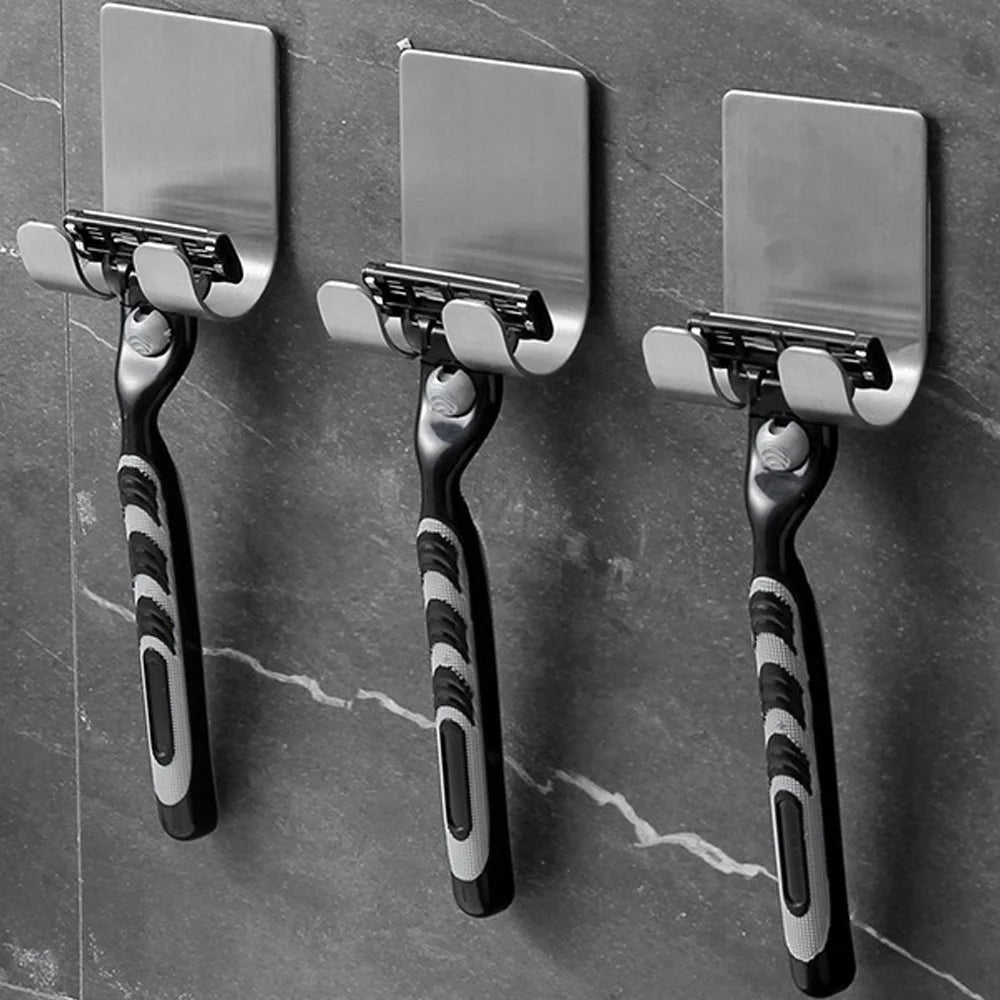 SWANS Stainless Steel No-Drill Adhesive Hooks 1/3/6 Pack Adhesive Wall Hooks SWANS