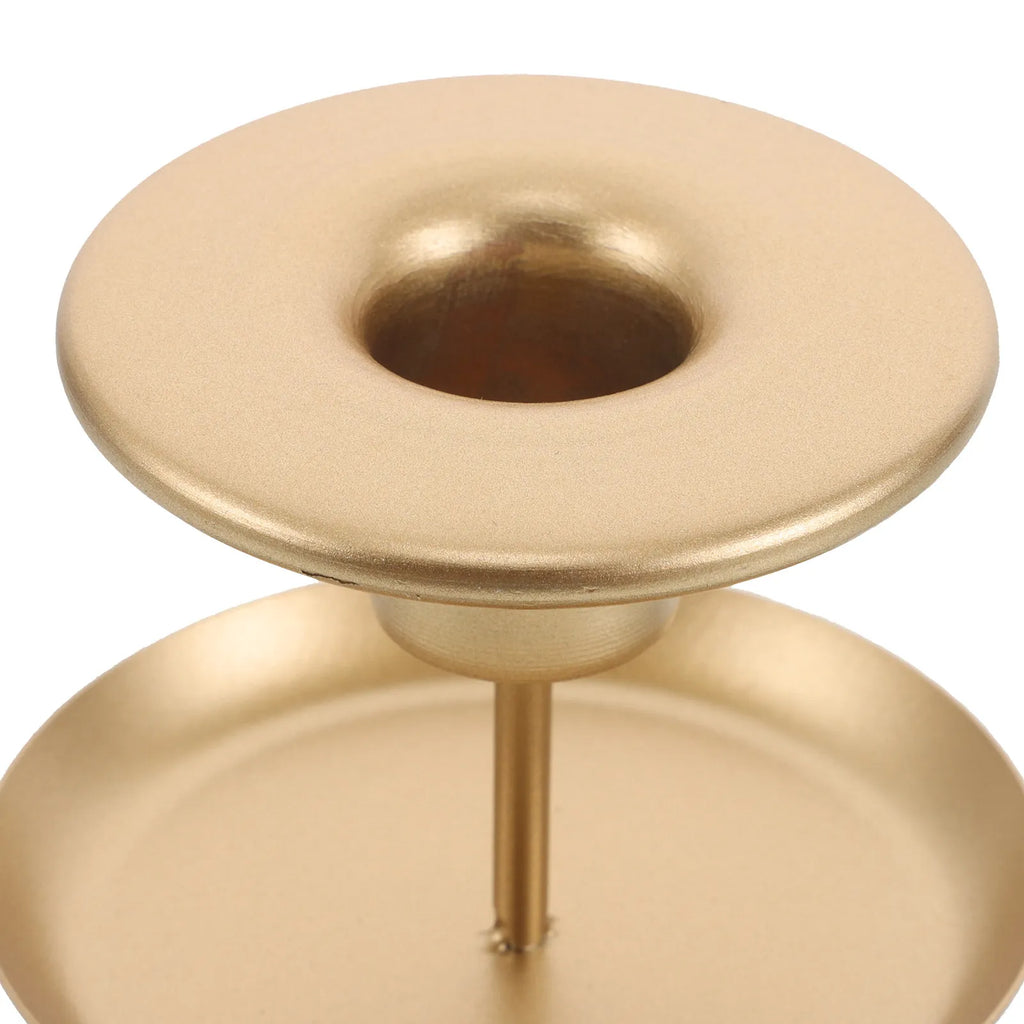 2-Pack Nordic Gold Iron Taper Candlestick Holders | Table Decor Taper Candlestick Holder SWANS