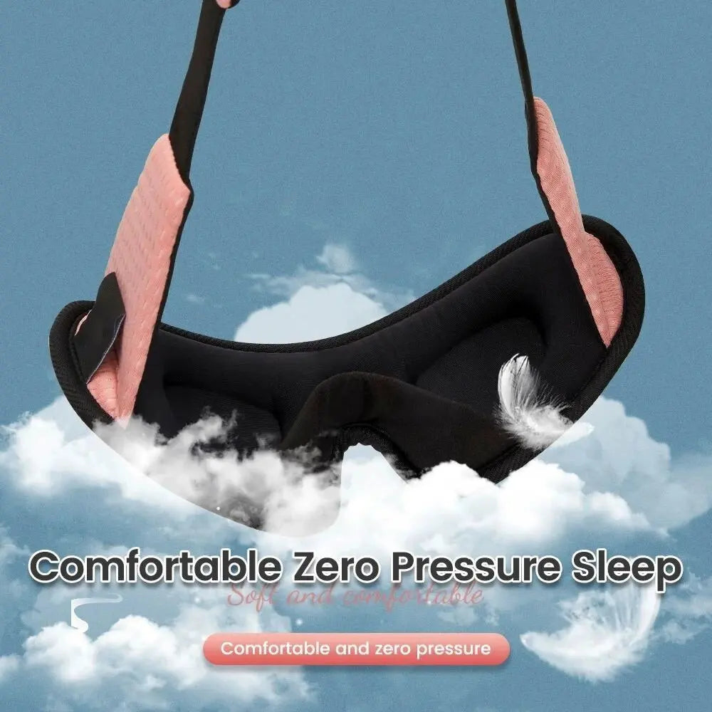 3D Sleep Mask – Total Blackout, Breathable & Adjustable Strap Sleep Eye Mask SWANS