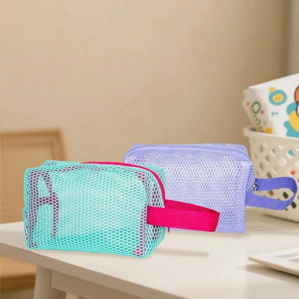 SWANS Mesh Makeup Bag – Large Capacity Travel Cosmetic Organizer Cosmetic Storage Bag SWANS