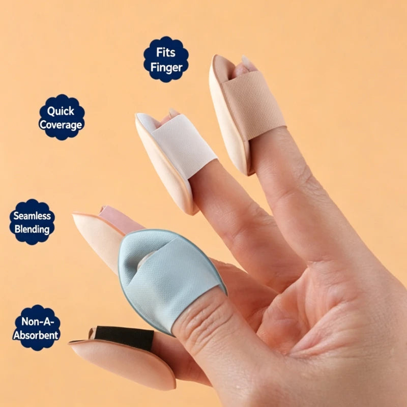 Mini Finger Puff Sponge – Foundation & Concealer Applicator 5/10Pk Makeup Sponge Applicator SWANS