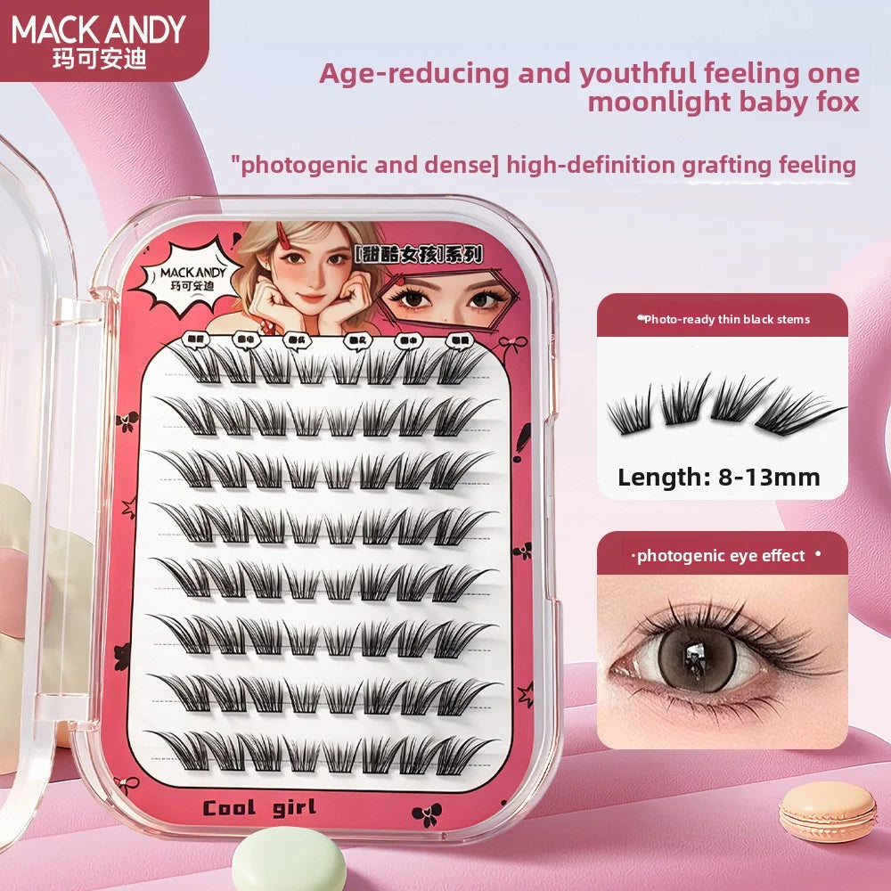 Self-Adhesive False Eyelashes – Fluffy Wispy Korean Style False Eyelashes SWANS Thick 1 C