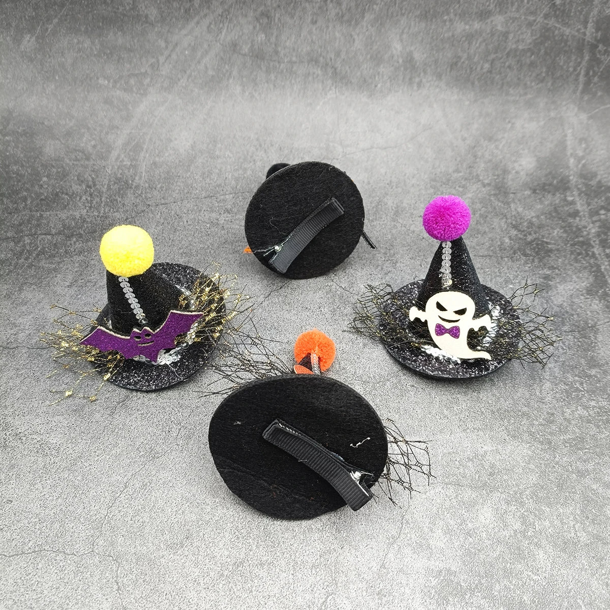 Halloween Ghost Pumpkin Hat Hair Clip – Cartoon Barrette Halloween Hair Clip SWANS