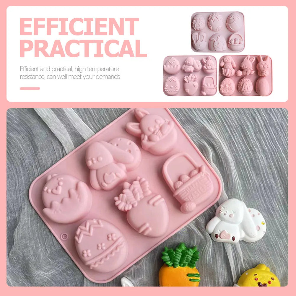 3-Pack Silicone Easter Bunny Molds – Chocolate, Candy & Cake Silicone Baking Mold SWANS