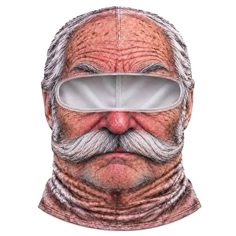 3D Old Man Balaclava – Funny Full Face Winter Ski Mask Winter Balaclava Mask SWANS 1