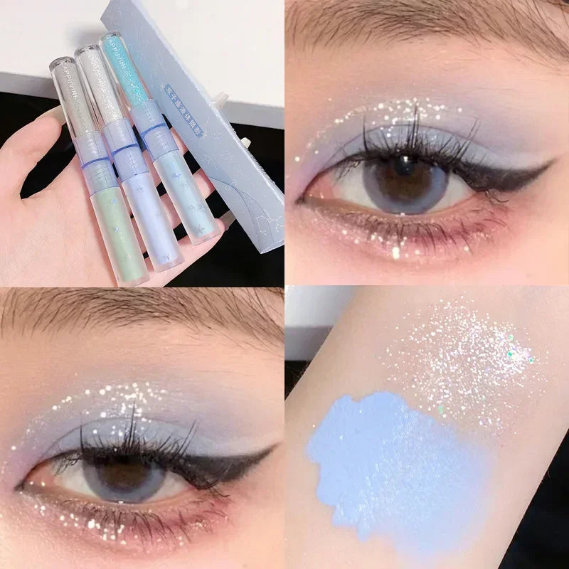 Double Head Liquid Eyeshadow – Glitter Shimmer & Matte Liquid Eyeshadow SWANS