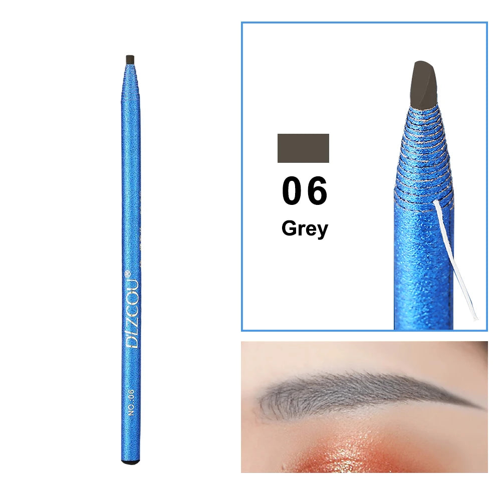 Waterproof Microblading Eyebrow Pencil – Long-Lasting Brow Pen Eyebrow Pencil SWANS 06Grey