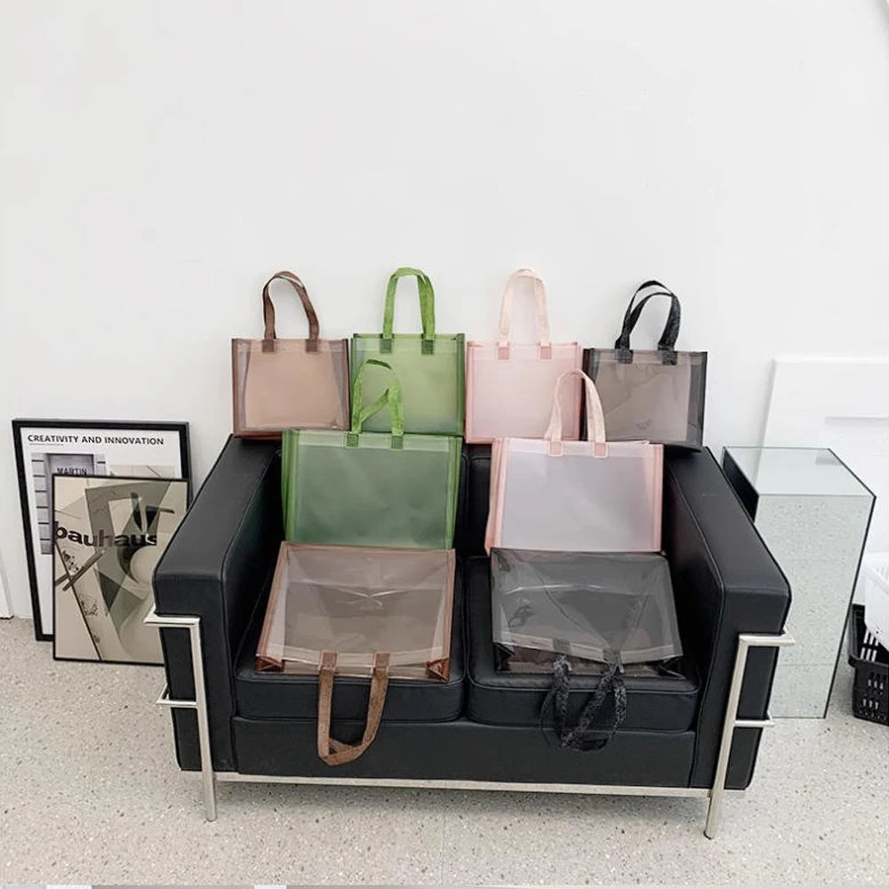 Thickened PVC Tote Bag – 3 Sizes, 4 Colors | Gift & Shopping PVC Tote Bag SWANS