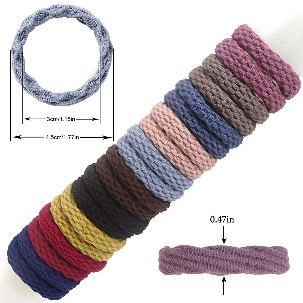 20-Pack Elastic Hair Bands Scrunchie Ponytail Holders for Women Elastic Hair Bands SWANS