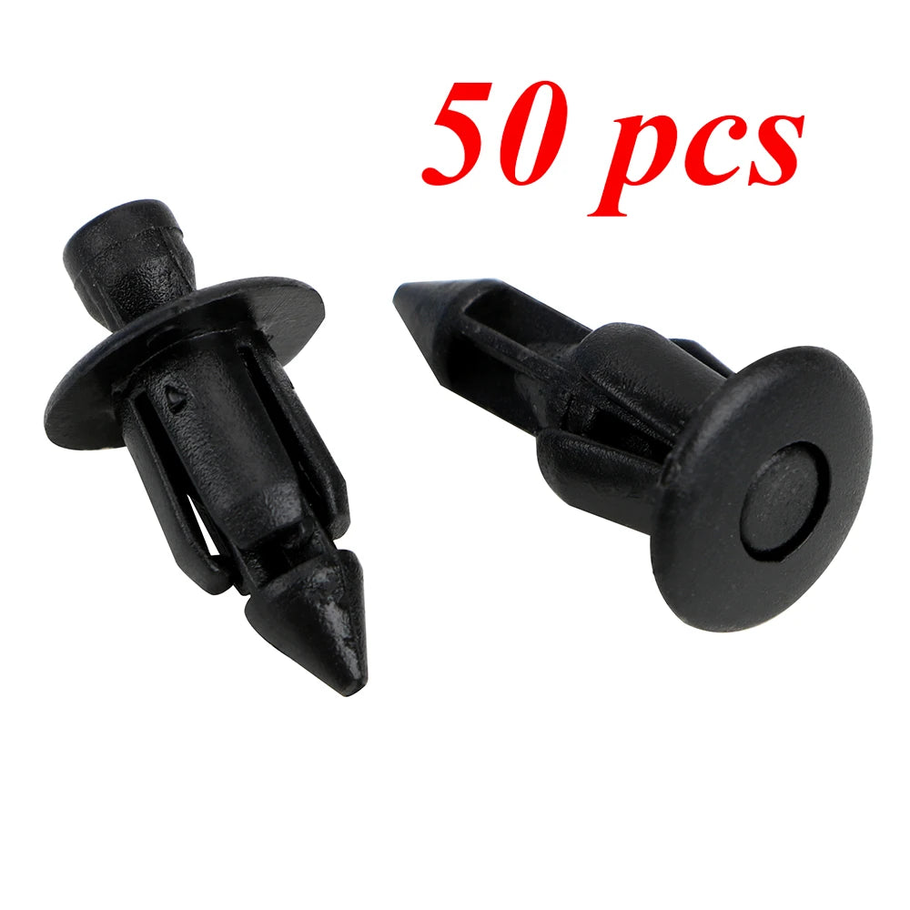 50-Pack 7mm Plastic Door Trim Panel Clips – Universal Car Fit Automotive Trim Clips SWANS