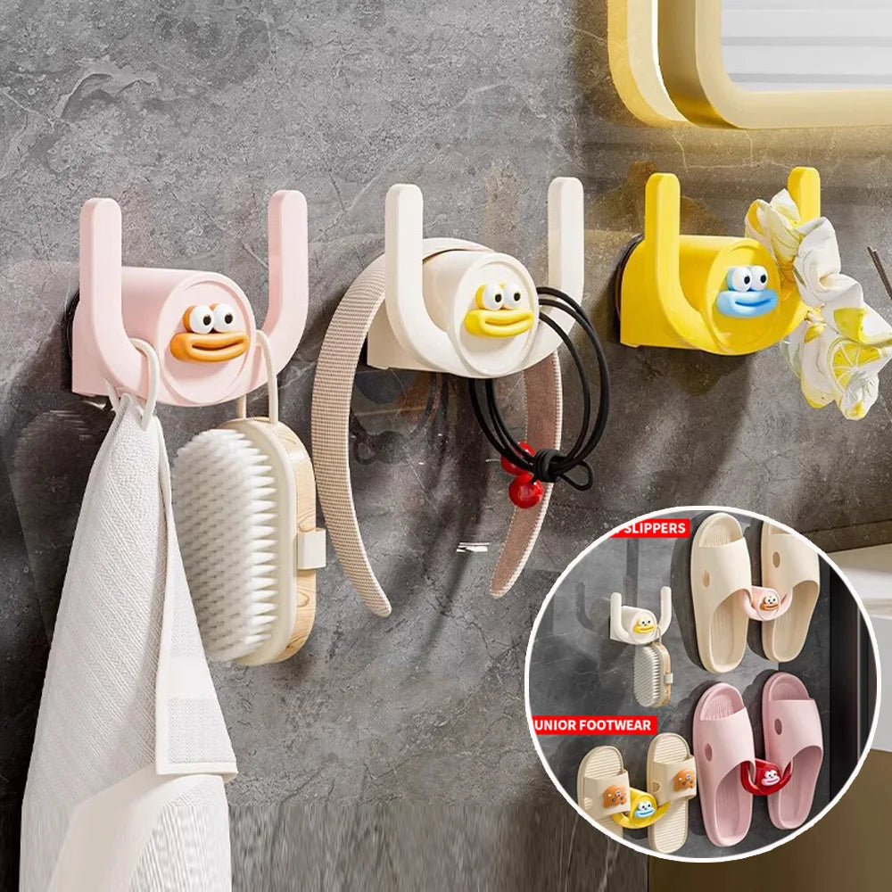 SWANS Adhesive Bathroom Slipper Hook – No Drill Storage Adhesive Wall Hook SWANS