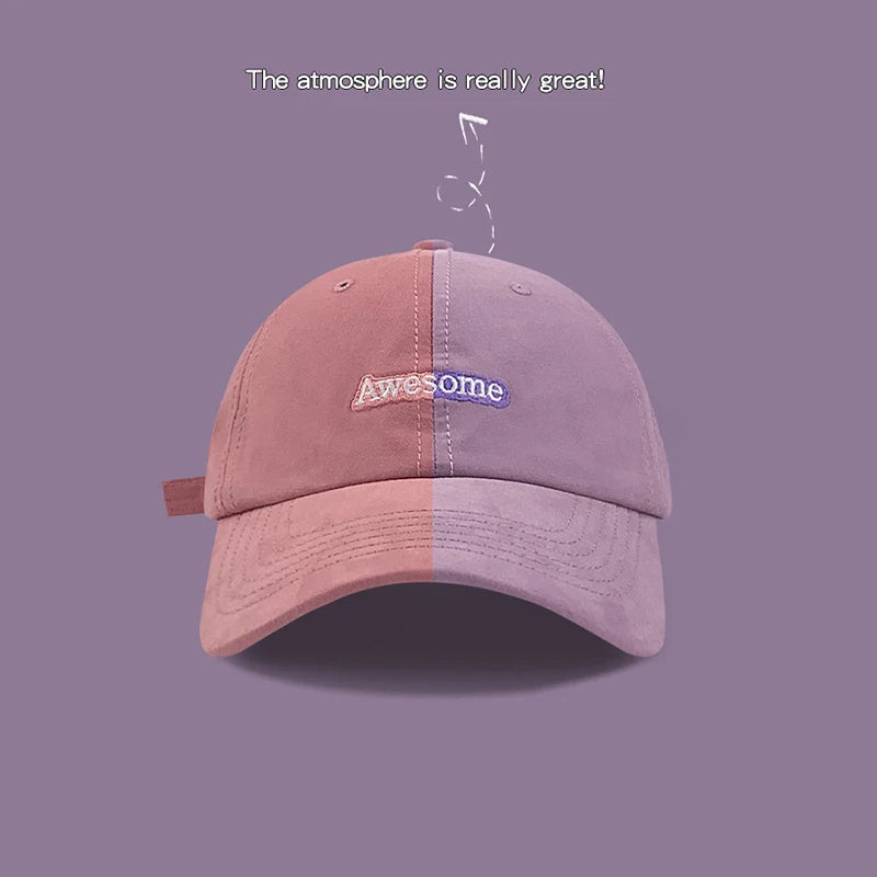 Candy Color Women's Baseball Cap – Letter Embroidery Snapback Baseball Cap SWANS