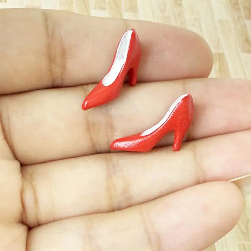 1/12 Scale Mini High Heels – Dollhouse Doll Accessories 2pk Doll Accessories SWANS