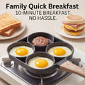 SWANS 4-Cup Nonstick Egg Frying Pan with Wood Handle Nonstick Egg Pan SWANS 1pc United States