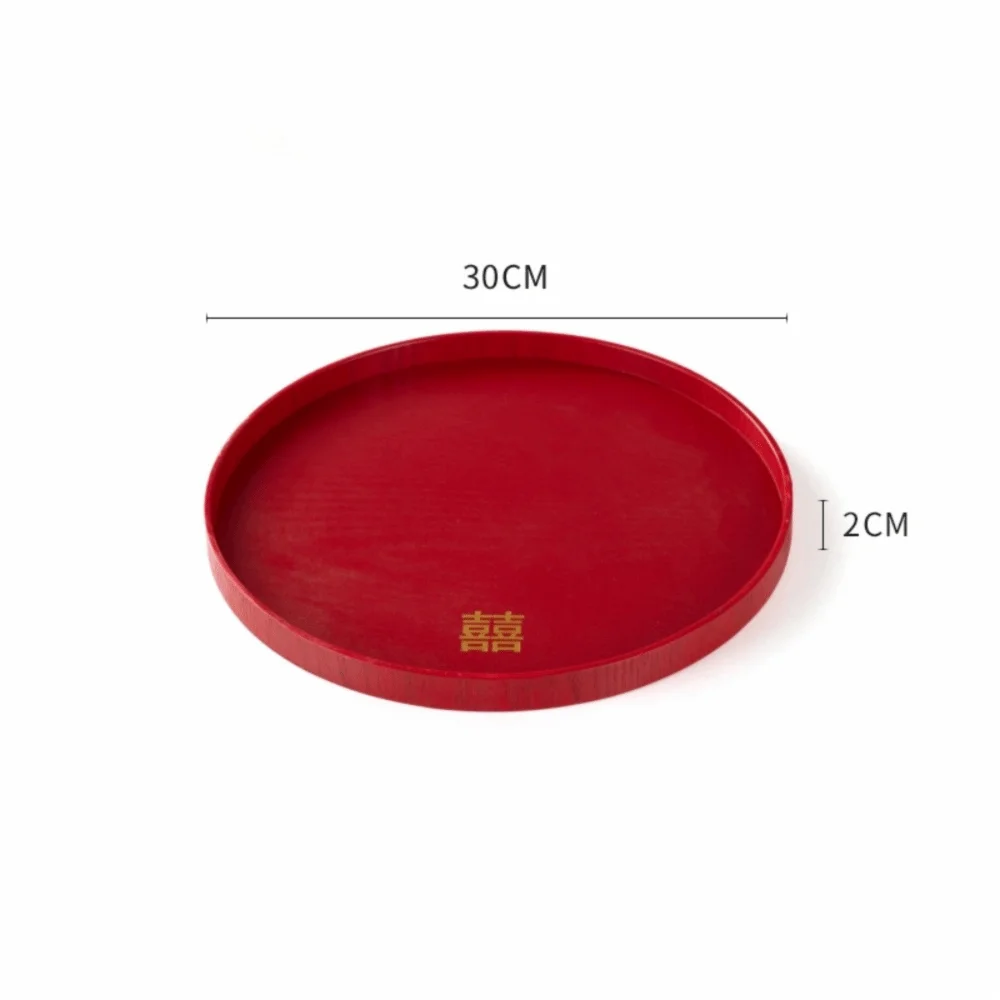 SWANS Solid Wood Serving Tray – Rustic Red Snack & Fruit Board Wood Serving Tray SWANS