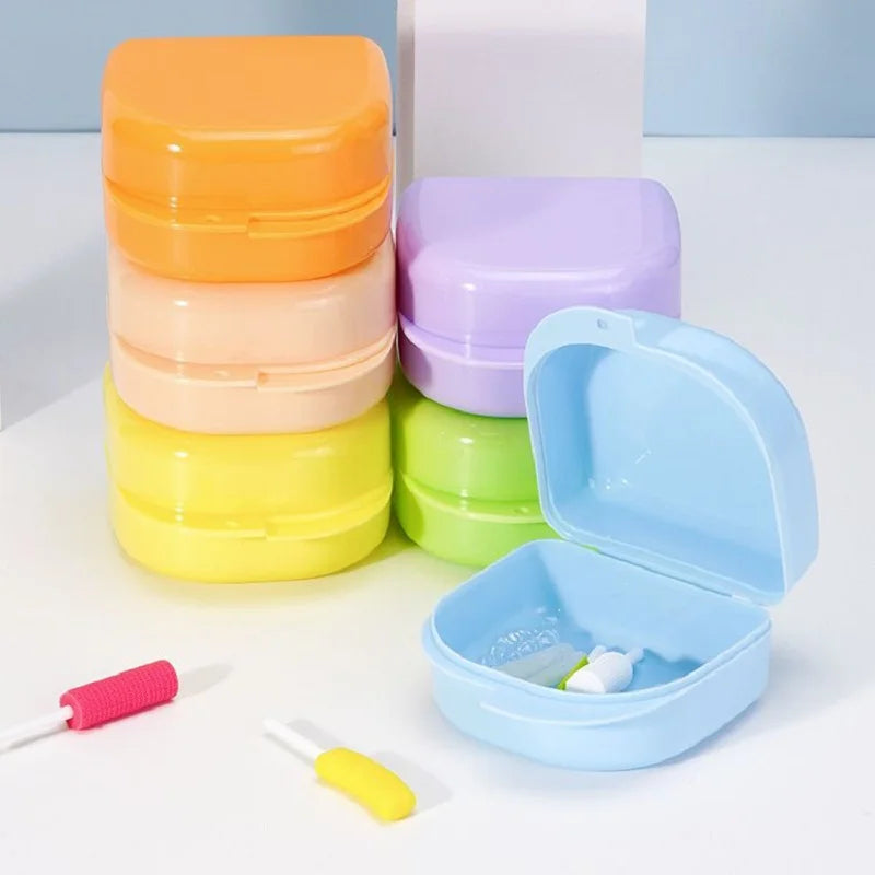 Portable Denture & Retainer Storage Box – 1/2/3 Pack Dental Retainer Case SWANS