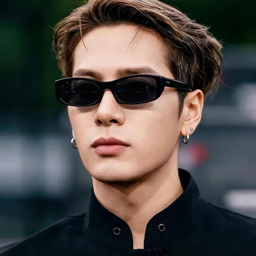 TOYEARN Irregular Rectangle Sunglasses – Unisex Punk Vintage Vintage Punk Sunglasses SWANS