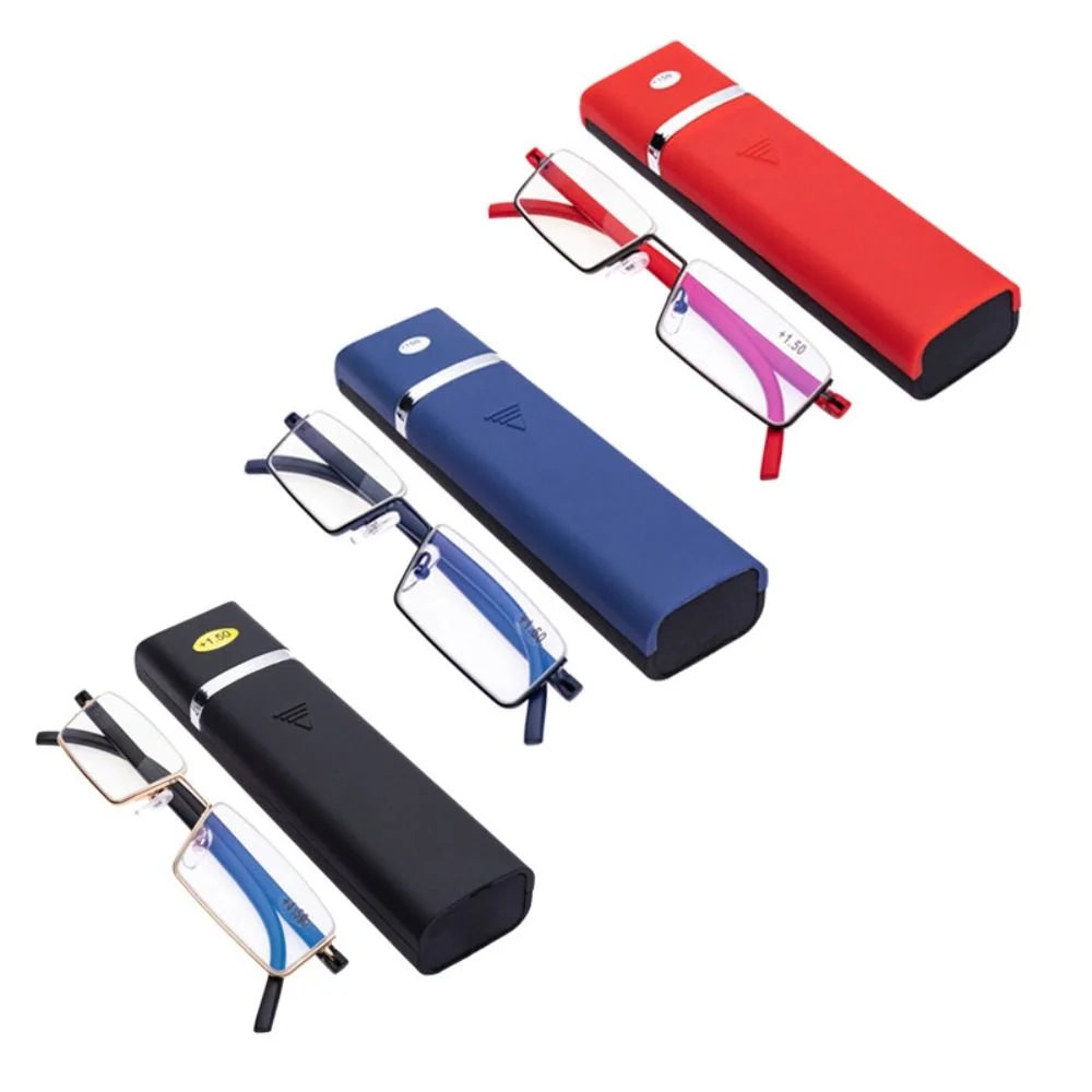 TR90 Blue Light Reading Glasses Square Metal Frame +1.0–+3.5 Reading Glasses SWANS