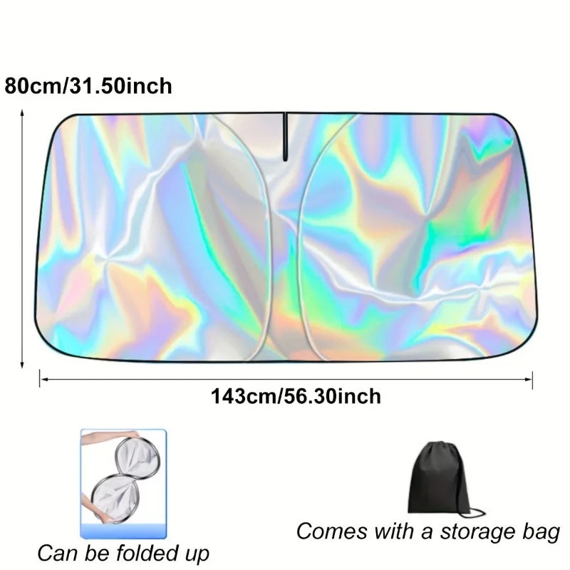 SWANS Foldable Car Windshield Sun Shade – UV Heat Protector Windshield Sun Shade SWANS