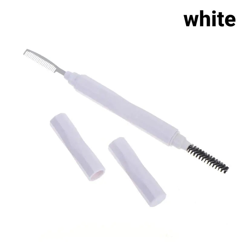 YOVIP Dual-End Eyebrow Brush & Brow Comb Grooming Tool Eyebrow Grooming Tool SWANS White