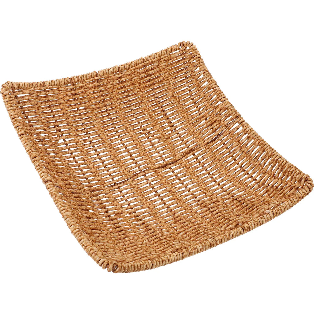 Imitation Rattan Woven Serving Tray – Fruit, Bread & Snack Dish Woven Serving Tray SWANS