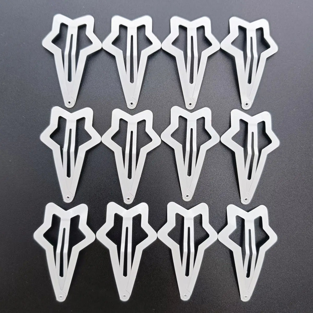 12-Pack Star Hair Clips – Non-Slip Metal Snap Barrettes Women Hair Snap Barrettes SWANS 12 pcs