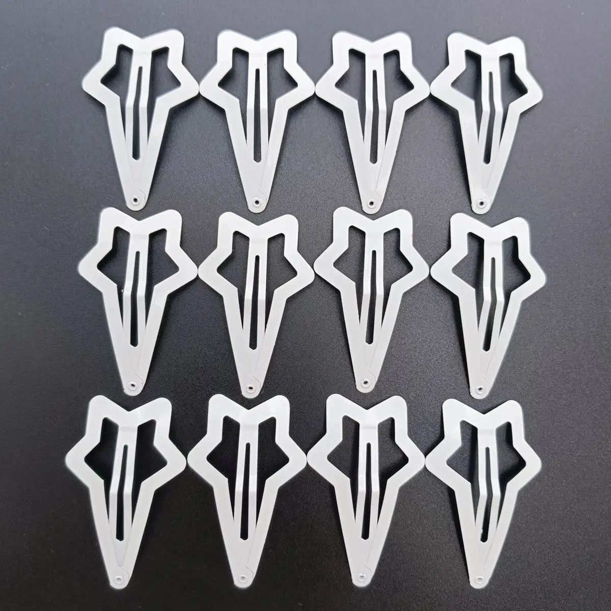 12-Pack Star Hair Clips – Non-Slip Metal Snap Barrettes Women Hair Snap Barrettes SWANS 12 pcs