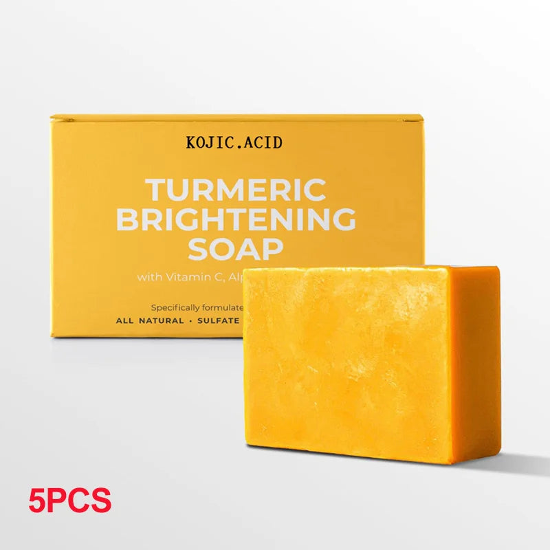 Turmeric Kojic Acid Handmade Soap – Natural Face & Body Bar Natural Skincare Soap SWANS orange 5pcs