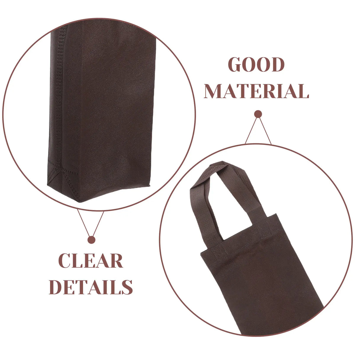 20-Pack Reusable Black Wine Bottle Tote Bags with Handles Wine Bottle Tote Bag SWANS