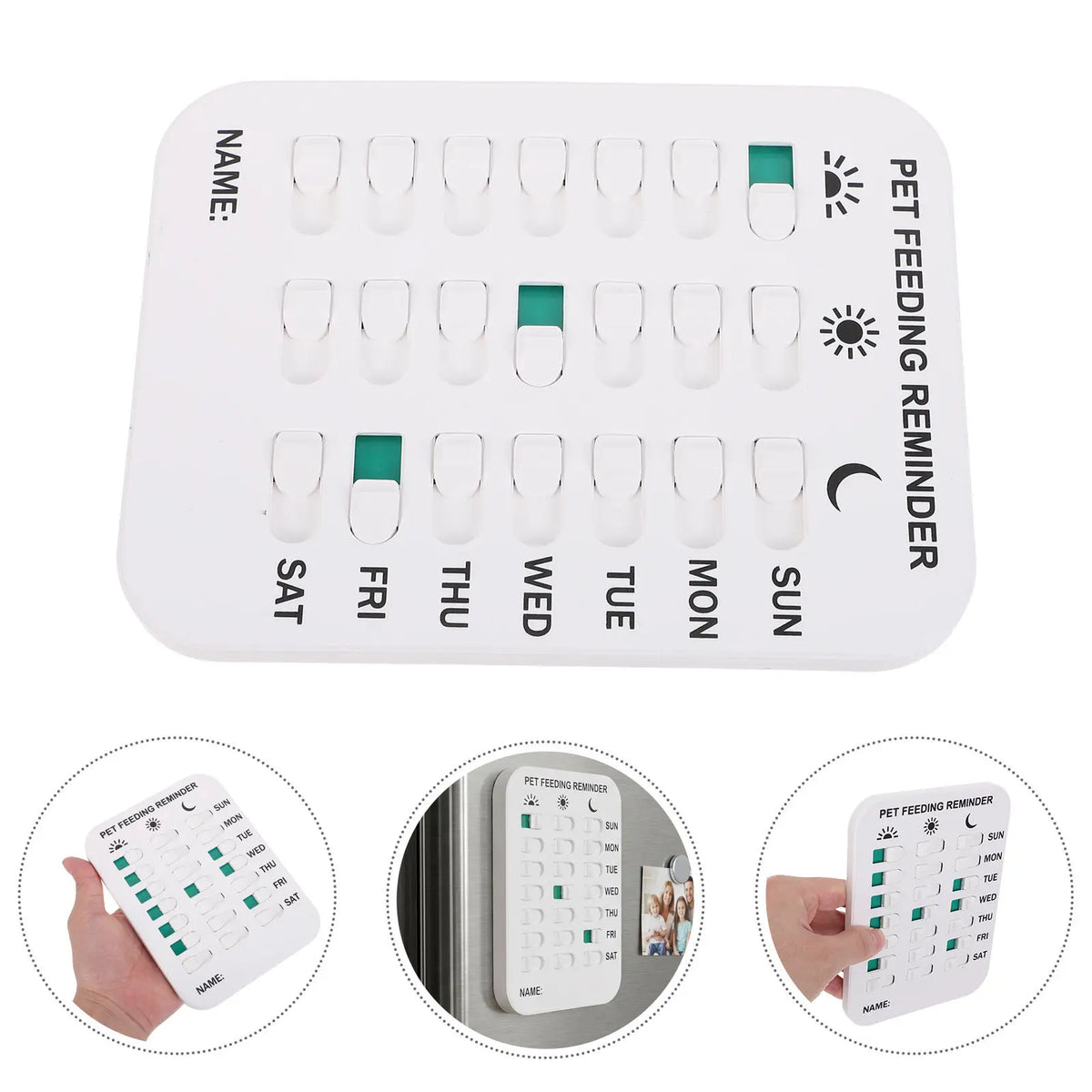 Magnetic Dog Feeding & Medication Tracker Slider Sign Pet Feeding Tracker SWANS
