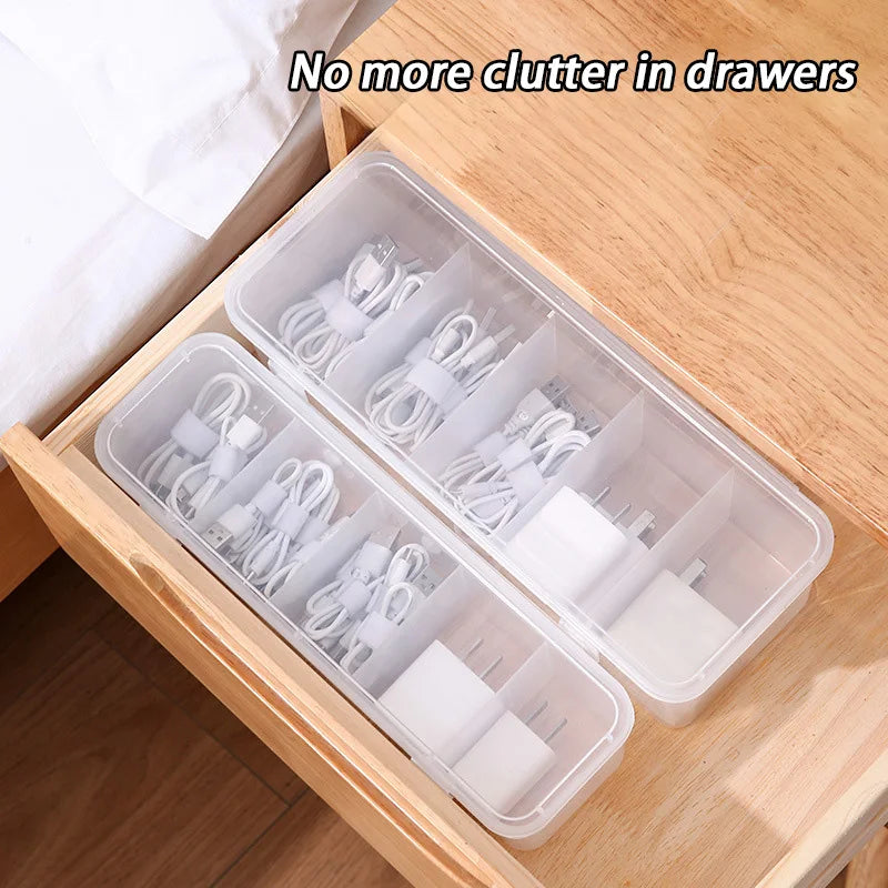 Transparent Dustproof Storage Box – Cable & Card Organizer Storage Organizer Box SWANS