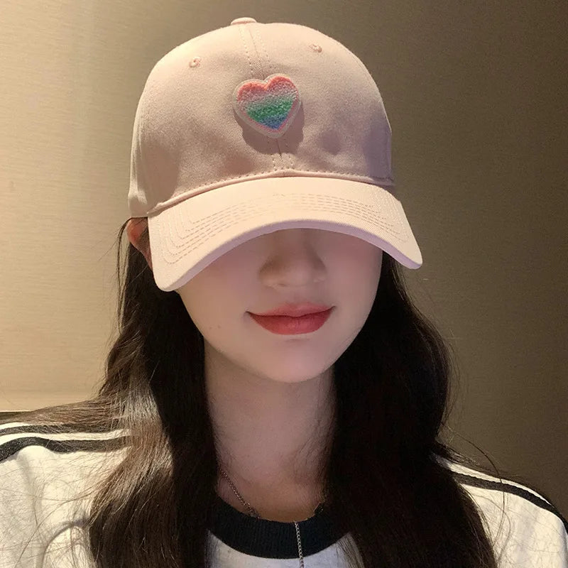 FAITOLAGI Women's Heart Baseball Cap – Breathable Cotton Sun Hat Women's Baseball Cap SWANS