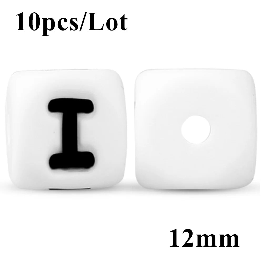 12mm Silicone Letter Beads – DIY Alphabet Jewelry Making Beads Alphabet Craft Beads SWANS I