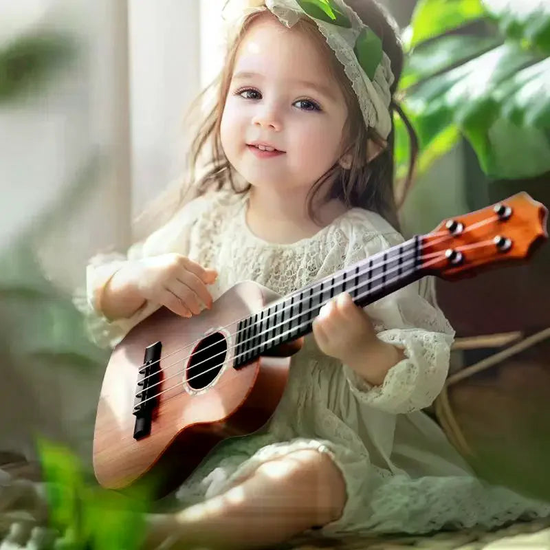 Kids 4-String Wooden Guitar Toy – Educational Music Gift Kids Music Toy SWANS