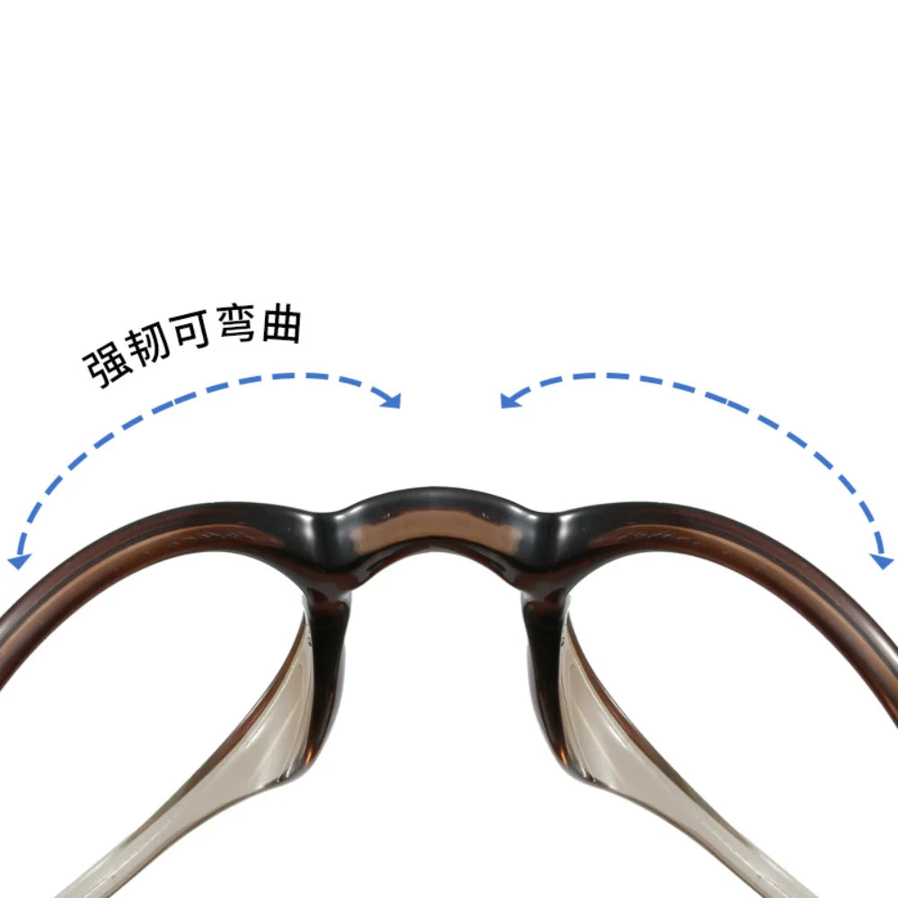 Women's Retro Round TR90 Fashion Eyeglasses Transparent Frame Fashion Eyeglasses SWANS