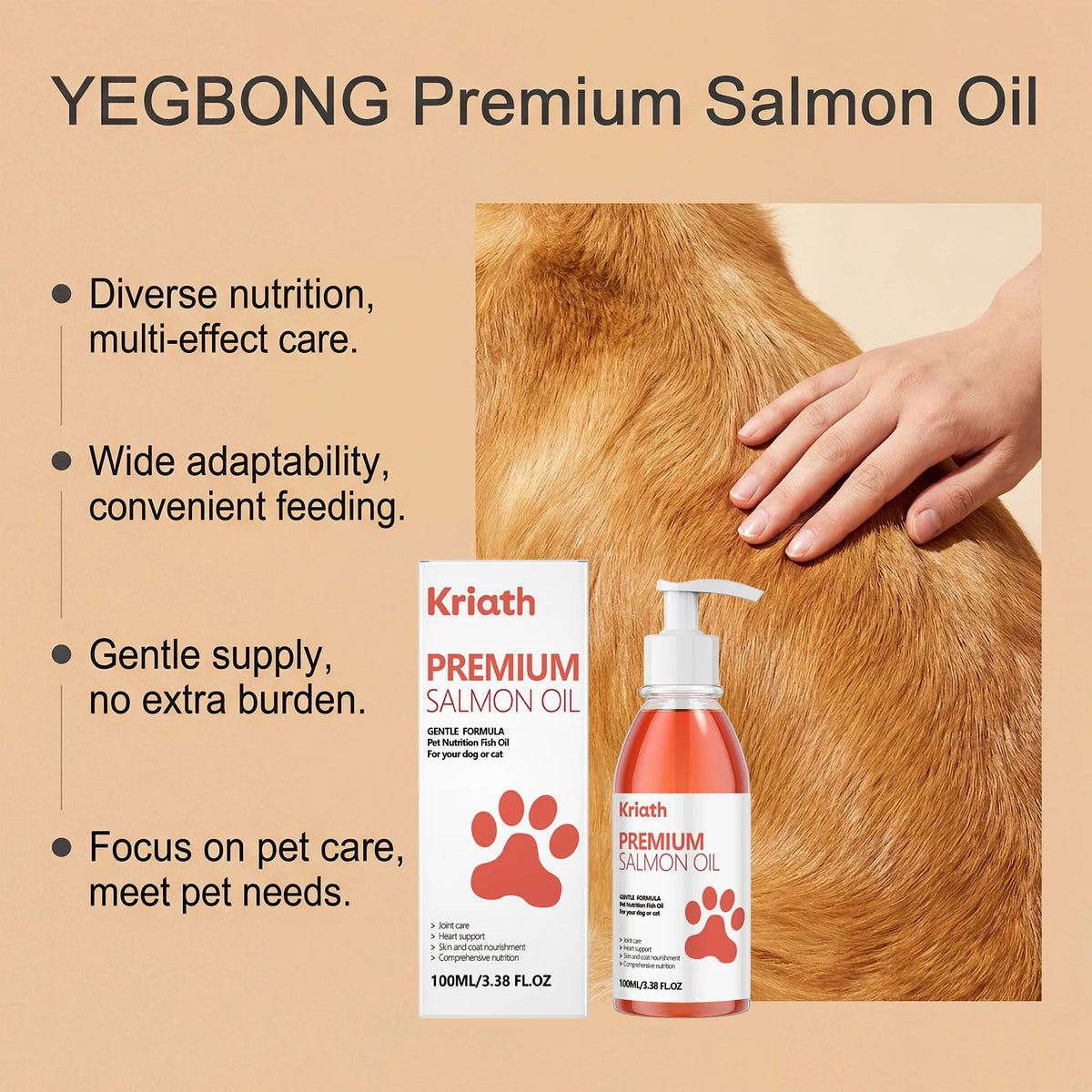 SWANS Salmon Oil for Dogs & Cats – Omega-3 Supplement 100ml Pet Omega-3 Supplement SWANS