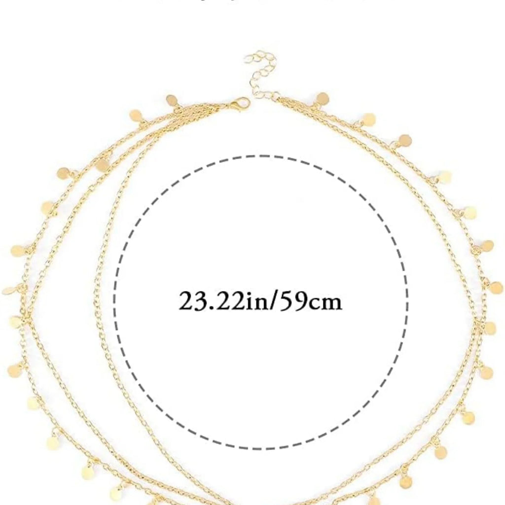 Gold Chain Headpiece with Disc Charms – Boho Hair Accessory Boho Head Chain SWANS
