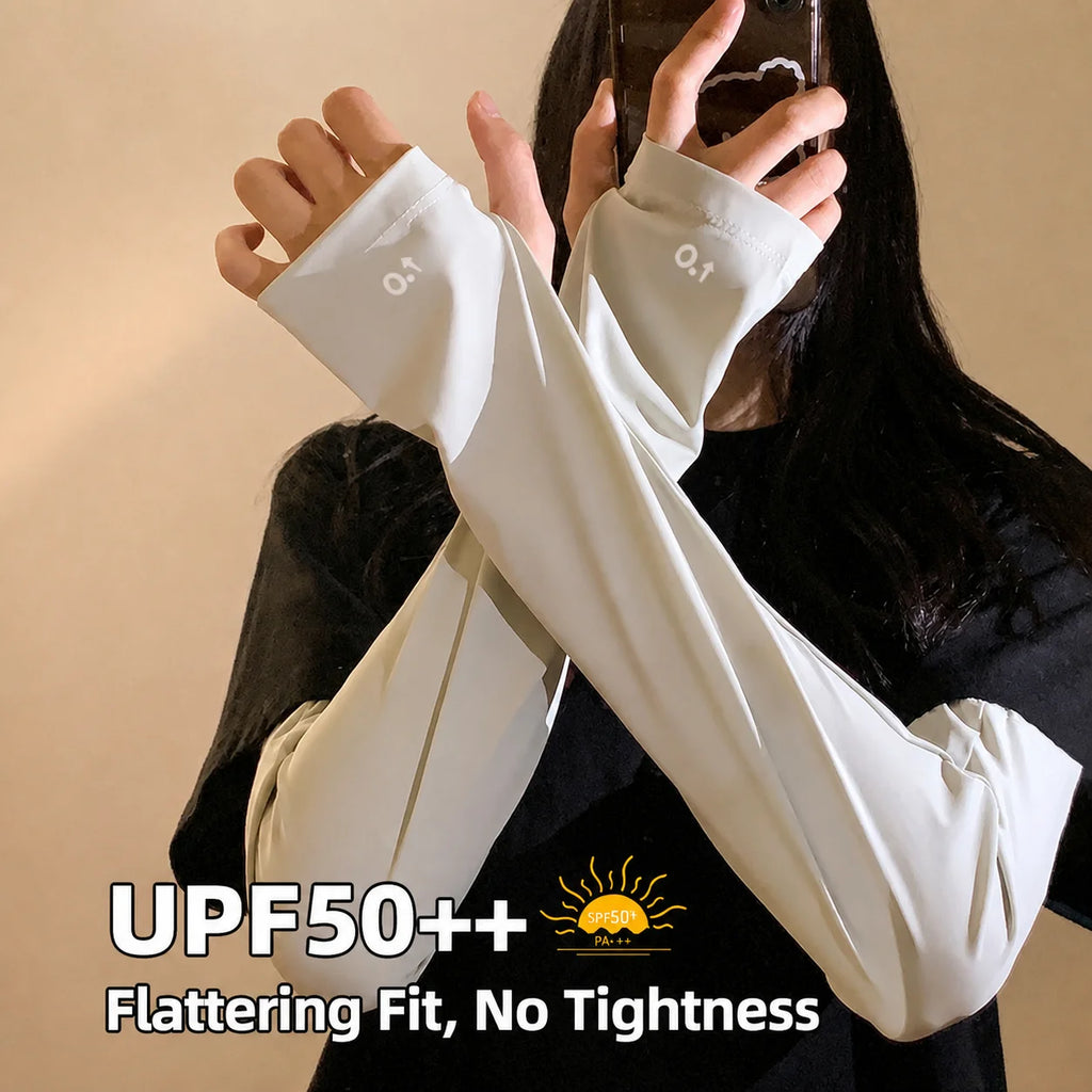 SWANS UPF50+ Ice Silk Sun Protection Arm Sleeves for Women Sun Protection Arm Sleeves SWANS