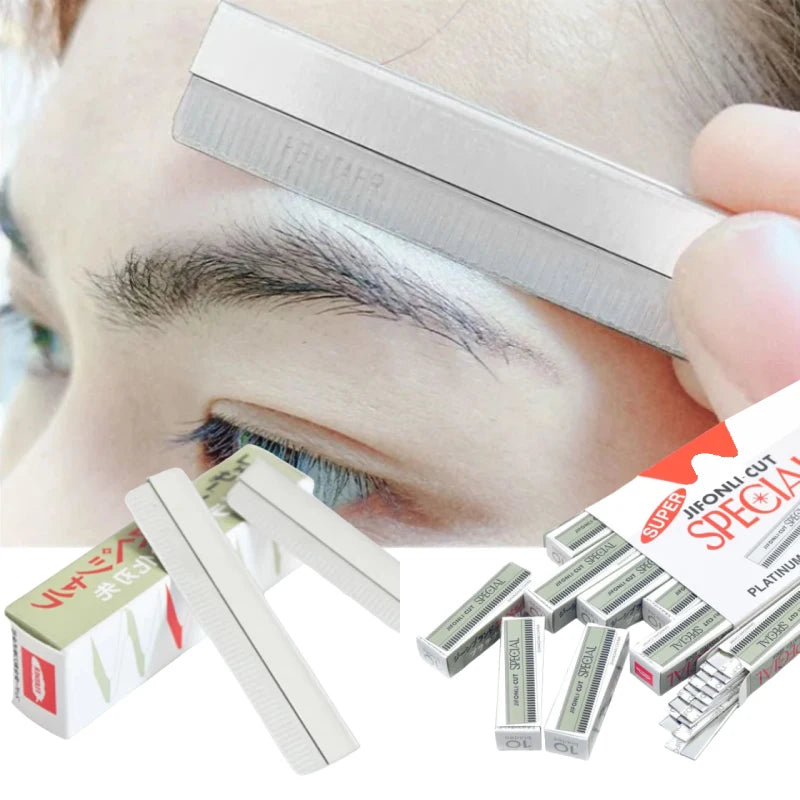 50/100 Pack Mini Eyebrow Razors – Stainless Steel Trim Blades Eyebrow Razor SWANS