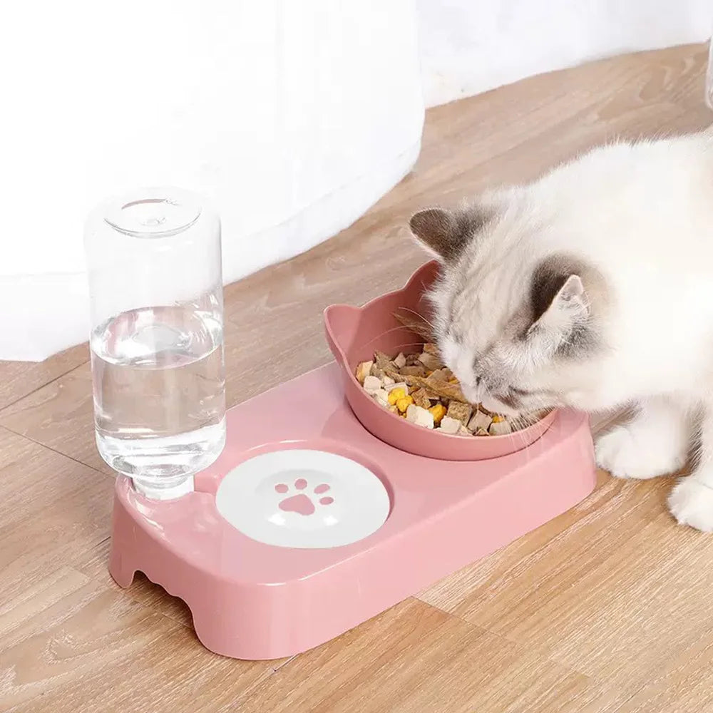SWANS Double Pet Bowl – Auto Water Feeder for Cats & Dogs Double Pet Bowl SWANS