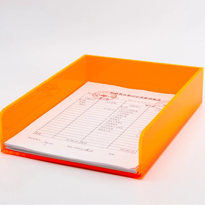 Stackable Acrylic Desk Letter Tray A4/A5 Document Organizer Desktop Document Tray SWANS B