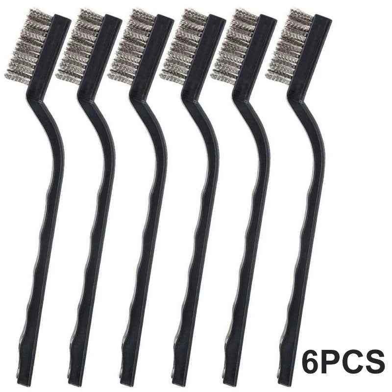 6-Pack Stainless Steel Wire Brush Set – Metal Polishing & Rust Wire Brush Set SWANS