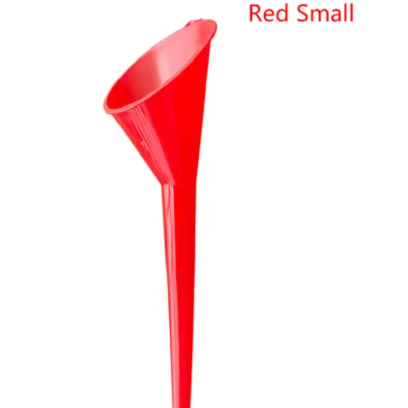 Long Stem Anti-Splash Fuel Oil Funnel for Car & Motorcycle Automotive Fuel Funnel SWANS S red