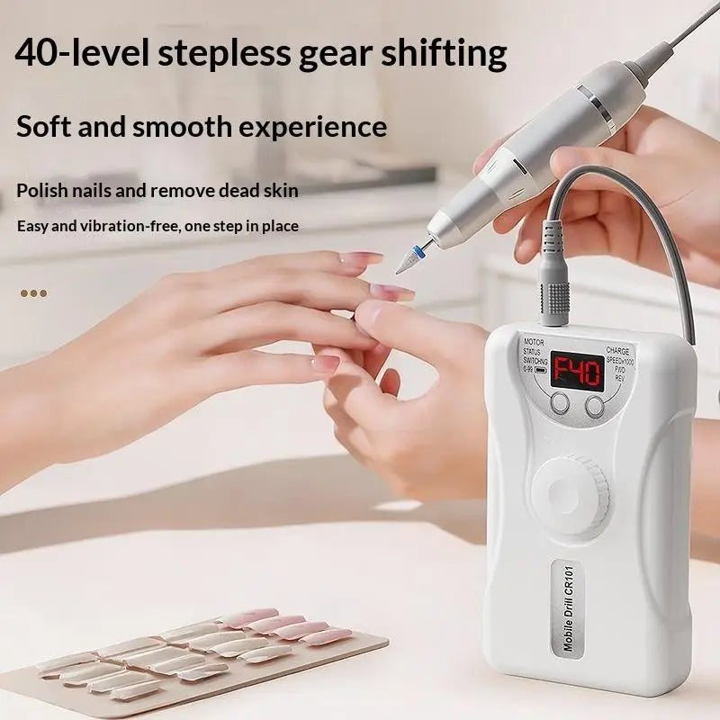 YOVIP 40000RPM Electric Nail Drill Machine – Rechargeable Set Electric Nail Drill SWANS