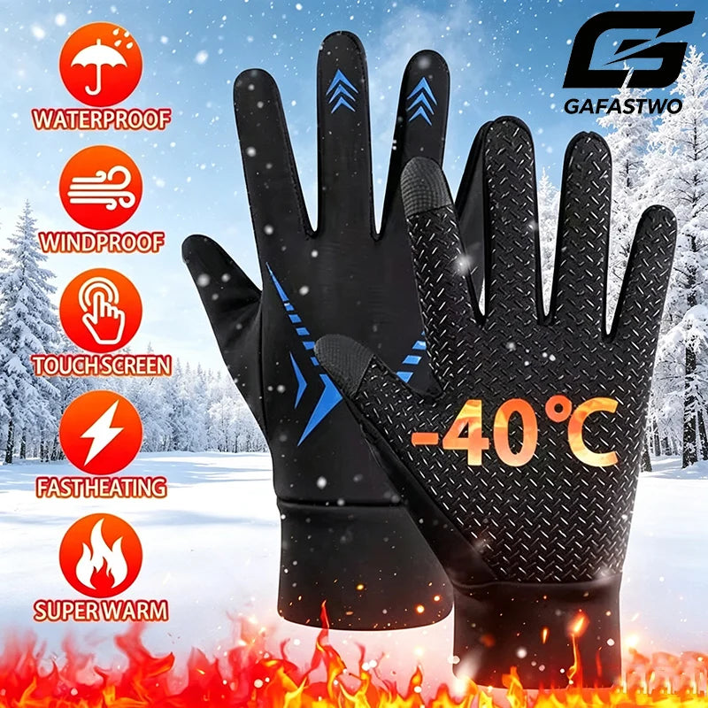 Thermal Waterproof Cycling Gloves – Touchscreen Winter Bike Cycling Gloves SWANS