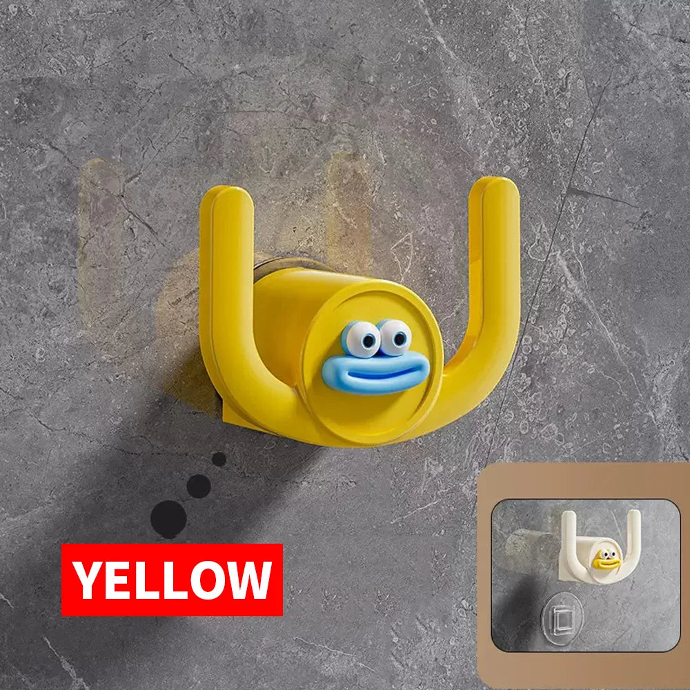 SWANS Adhesive Bathroom Slipper Hook – No Drill Storage Adhesive Wall Hook SWANS 1PC YELLOW