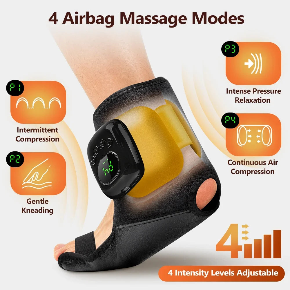 Hailicare Air Compression Ankle Massager with Heat | 3 Modes Ankle Foot Massager SWANS
