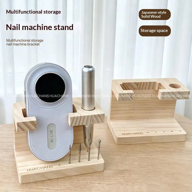 Wooden Nail Drill Holder & Manicure Organizer Stand Nail Drill Organizer SWANS Default Title