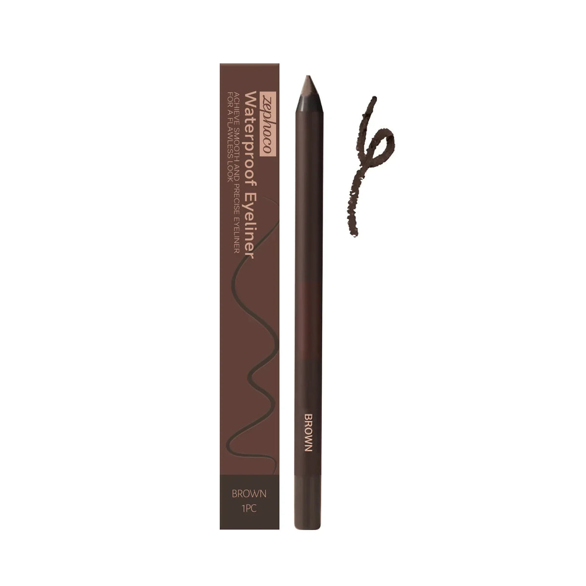 Zephoco Plum Eyeliner Pencil – Waterproof Creamy Gel Liner Gel Eyeliner Pencil SWANS 1PC Brn